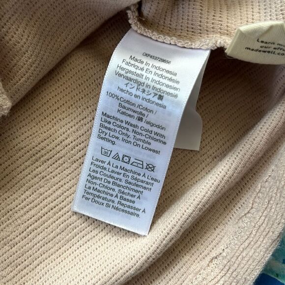 Madewell Draped/Ribbed Button Front Top - M - Picture 5 of 8